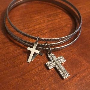 3 cross bangle set